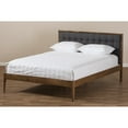 thumbnail image 7 of Baxton Studio Jupiter Mid-Century Modern Gray Fabric Upholstered Button-Tufted Full Size Platform Bed, 7 of 7