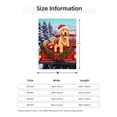 thumbnail image 5 of PHELIKA Christmas Red Truck Golden Retriever Dog 07 All Season Soft Throw Blanket Lightweight Flannel Fleece Blankets 50"x40", 5 of 8