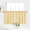 thumbnail image 3 of Kitchen Waffle Weave Tier Curtains Waterproof Rod Pocket Short Curtain Bathroom Valance, 3 of 8