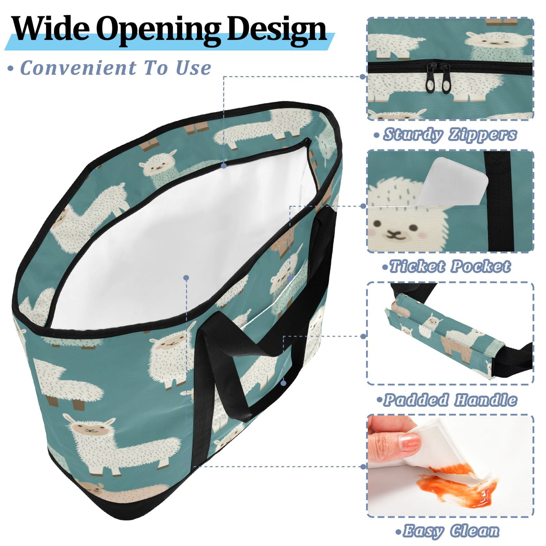 Large Hand-held Ice Pack Picnic Bag Insulation and Refrigeration Suitable for Shopping Picnics and Camping Super Cute Lamb