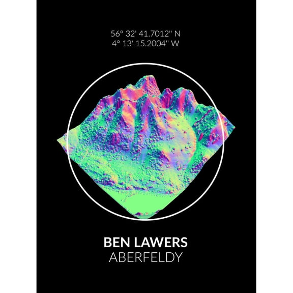 Ben Lawers Mountain Topography Perthshire Scotland Art Print