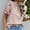 Pink, variant on Floral Print Womens Shirts Spring Tops for Women Summer Crew Neck Short Sleeve Shirts Solid Color Blouse Casual Going Out Tops for Women Basic Tees Loose Fits