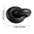 thumbnail image 2 of Black Wooden Knot Decorative Objects Abstract Interlocking Wood Sculpture Modern Home Decor Coffee Table Centerpiece Bohemian Chain Link Accent, 2 of 6