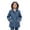 Dark Blue, variant on Girl's Zip up Hooded Rain Jackets, Drawstring Waist Long Sleeve Windbreaker, Lightweight Waterproof Rain Coat with Zip Pockets, 12-13 Years