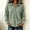 Green, variant on Women Ribbed Polo Shirt Sevevn Johnny Collar Regular Fit Stretchy Rib Knit Fabric Button Placket Long Sleeve Curved Hem For Office Daily Casual Wear
