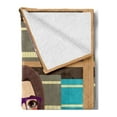 thumbnail image 2 of Geek Soft Flannel Fleece Blanket, Happy Student Girl in Library Studying Reading a Textbook Themed Digital Image Print, Cozy Plush for Indoor and Outdoor Use, 60" x 80", Multicolor, by Ambesonne, 2 of 5