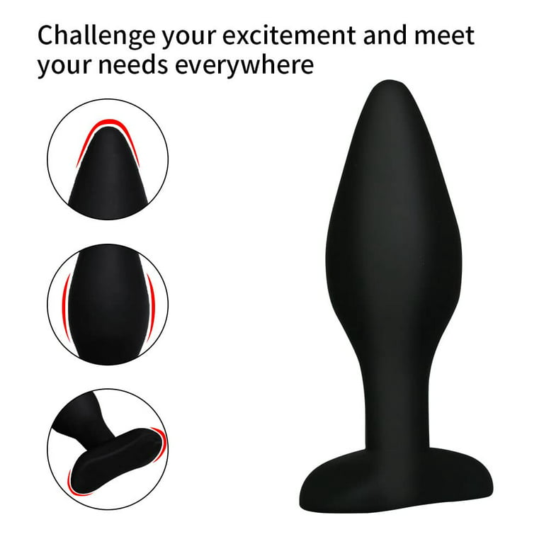 FIDECH 3PCS Silicone Anal Plug Trainer Kit, Butt Plugs, Buttplug Sex Toys  for Women, Men 