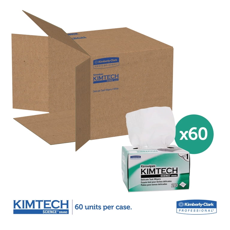 Kimtech Kimwipes Delicate Task Wipes, 34155, Pop-Up Box, 60 Boxes