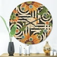 thumbnail image 2 of Designart 'Floral Botanical Retro XIV' Mid-Century Modern Wood Wall Clock, 2 of 5
