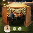 thumbnail image 4 of Costway 11.5 X 11.5 FT Pop-up Gazebo Tent with Mesh Netting Walls 2 Removable Privacy Wind Cloths, 4 of 10