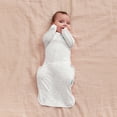 thumbnail image 6 of Love to Dream Swaddle Up LITE Cotton 0.2 TOG Baby Sleep Sack, Arms Up Design, Twin Zipper, Medium 13-19 lbs, You are My White, 6 of 6