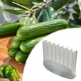 thumbnail image 1 of Cortadora de pepino ondulada | Cortador de arrugas de acero inoxidable | Empuñadura ergonómica | Rebanadas onduladas uniformes para verduras y frutas | Fácil de limpiar, apto para lavavajillas |, 1 of 5