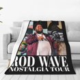 thumbnail image 2 of Rod Waves Blanket Soft Warm Flannel Throw Blanket for Bed Sofa Couch Bedroom Living Room Dorm All Season 40"x30", 2 of 6