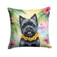 thumbnail image 2 of Hairless Terrier Luau Throw Pillow 14 in x 14 in, 2 of 2