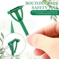 thumbnail image 5 of 200Pcs Boutonniere Pins for Men, 2.68" x 1.1" T-Shaped Corsage Pin Plastic Safety Clip Flower Brooch Boutonniere Supplies for Bridegroom DIY Wedding Accessories Decoration, Green, 5 of 7