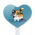 thumbnail image 2 of Calico Kitten with Cat Toys Heart Love Cupcake Picks Toppers Decoration Set of 6, 2 of 6
