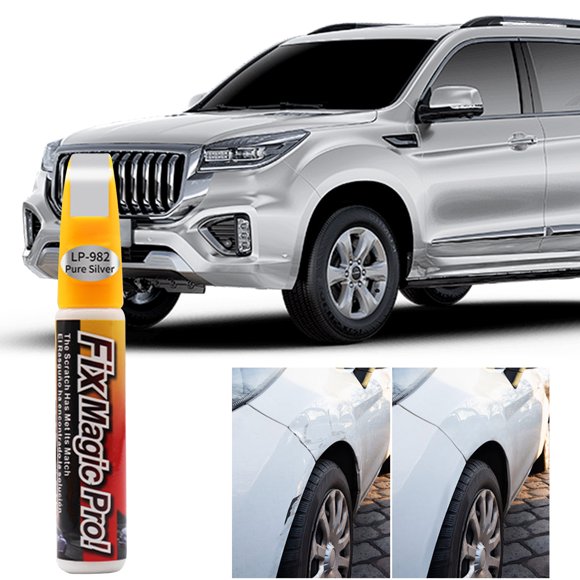 Aqestyerly White touch Up Paint Pen,2 Pcs 24Ml Car Paint Scratch Repair Pen,Two-In-One Car Accessories,Auto Body Paint Repair tool,Scratch Remover for Vehicle Exterior