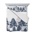 thumbnail image 7 of Blue Forests Tree Twin XL Size Down Alternative Comforter, Lightweight Comforter Quilt Bedding Set with Pillow Shams Pine Maple Trees Nature Pure Color All Seasons Bed Comforter Duvet Insert 68"x98", 7 of 7