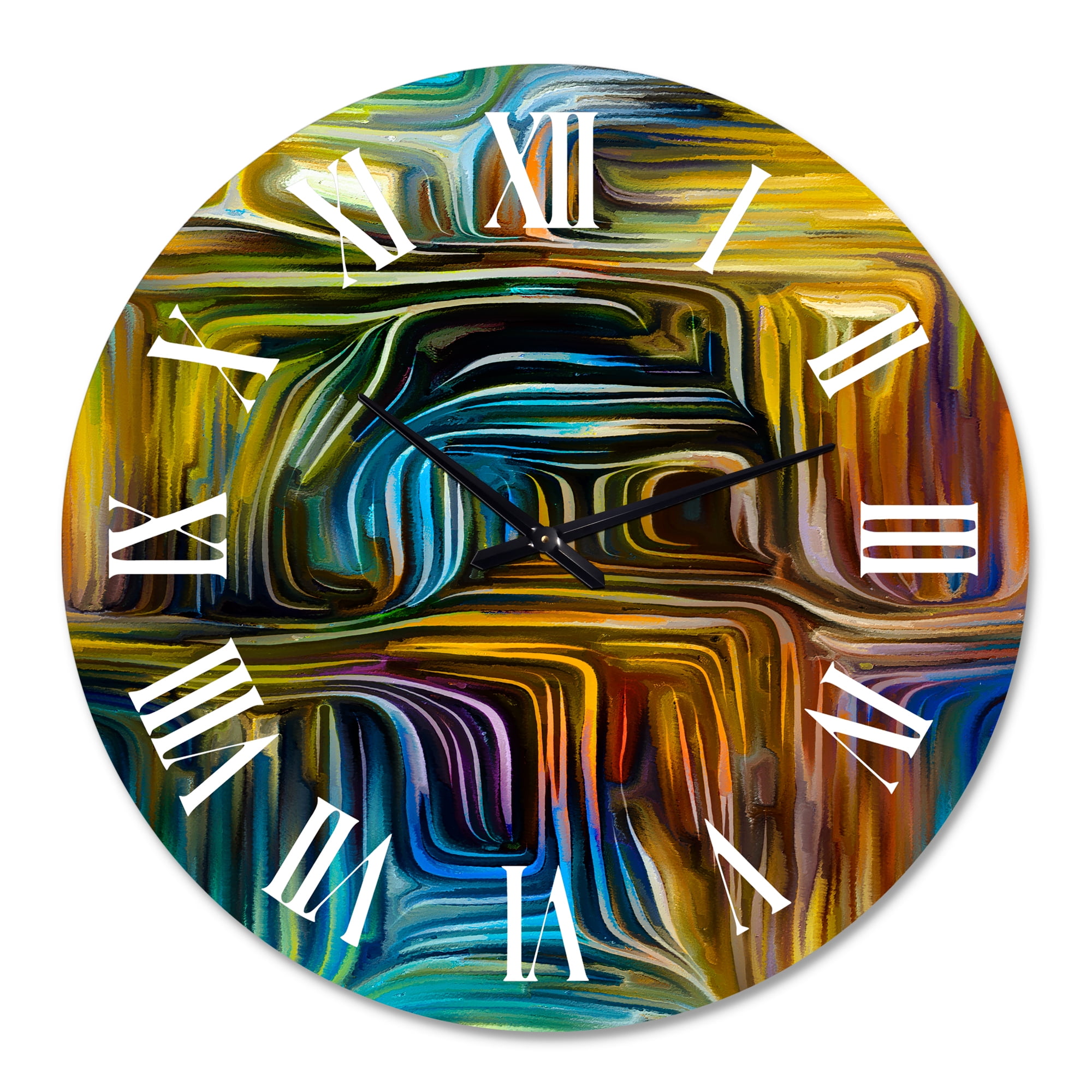 Designart 'Colour Fusion Iv' Modern Wall Clock