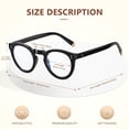 thumbnail image 4 of Gafas de lectura EASY READ, retro, redondas, azul, bloque de luz +1,75, 4 of 6