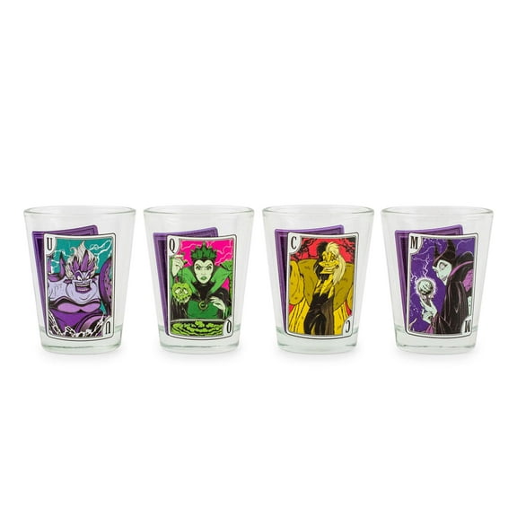 Disney Villains Portraits 1-Ounce Mini Shot Glasses | Set of 4