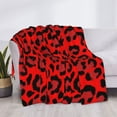 thumbnail image 4 of Throw Blanket for Couch, Leopard red print Super Soft Fuzzy Comfy Warm Cute Throw Blanket, Lightweight Cozy Plush Flannel Blanket Throws for Sofa Bed All Season, 4 of 5