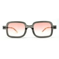thumbnail image 2 of Hipster Vintage Styling Rod Arm Narrow Rectangle Sunglasses Slate Pink, 2 of 4