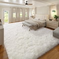 thumbnail image 4 of Janvonne Area Rugs for Living Room,8x10ft Soft Fluffy Shaggy Indoor Floor Carpet for Bedroom,Dorms, Nursery Rooms, Home Decor Aesthetic,Cream White, 4 of 8