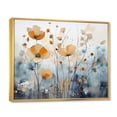 thumbnail image 2 of Designart "Orange Blue Muted botanics II" Abstract Botanicals Floater Framed Wall Art Print, 2 of 7