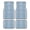Blue Textured, variant on 4-Piece Car Floor Mats Set, Blue Tulip Crystal Velvet Automotive Front & Rear Floor Liners, Universal Fit for Car, Truck, SUV