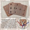 thumbnail image 4 of 24pcs Wooden Tablet Weaving Cards 2.4x2.4 Inch, Square Loom Weaving Tools for Handmade Craft Supplies, 4 of 5