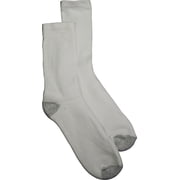 Private Label Mens Cushion Crew Socks, 3 Pack, White Solid Tight Rib