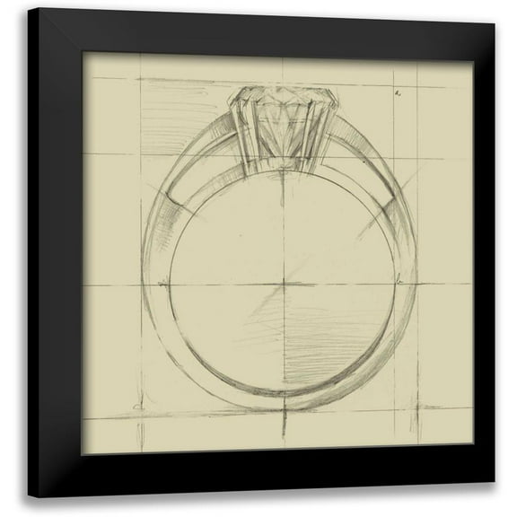Harper, Ethan 12x12 Black Modern Framed Museum Art Print Titled - Ring Design I