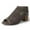 Taupe Vegan Nubuck, variant on J. Adams Maddie Booties for Women - Peep Open Toe Low Block Chunky Heel Hook & Loop Strap Sandals