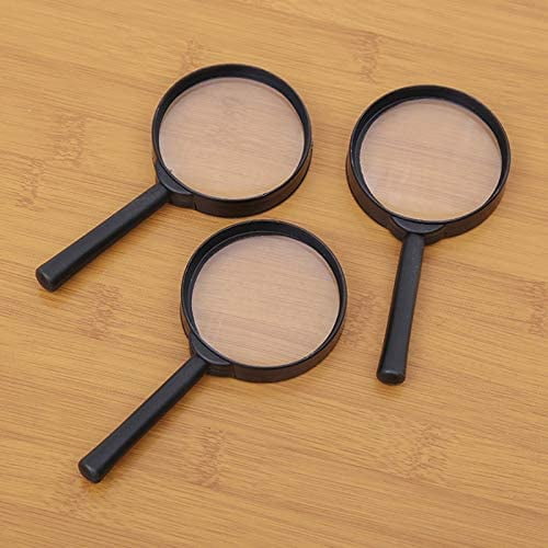 MAGNIFYING GLASS SET 60MM READING SMALL PRINT LENS STAMPS COINS