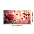 thumbnail image 1 of Valentine's Day Romantic Backdrop Banner with Roses and Hearts for Party Supplies Wedding Decorations Photography Background Props, 1 of 4