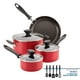 thumbnail image 1 of Juego de cocina  12 Pzs. Farberware Reliance. Aluminio antiadherente cerámico. Rojo, 1 of 5