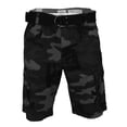 thumbnail image 1 of TRINITY Men's Belted Cargo Shorts (Black Camo, 32), 1 of 2