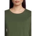 thumbnail image 4 of Time and Tru Women's Core Tee with Long Sleeves, Sizes S-3XL, 4 of 5