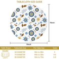 thumbnail image 3 of Pioneer Flower Floral Print Pattern Round Tablecloth 60 X 60 Inch, Wrinkle Resistant Wipeable Table Cloth for Kitchen Dining Picnic Patio Party, 3 of 6