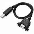 thumbnail image 2 of Xiwai Cable USB 2.0 B Type Male to Female Printer Scanner Hard Disk Extension Cable with Screws for Panel Mount 50cm, 2 of 7