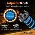 thumbnail image 2 of maXpeedingrods Coilover for Toyota Starlet/Tercel 1991-1999, 24 Levels Damper Adjustable Coilovers Suspension Kit Strut, Height Adjustable T6 Upgraded Lowering Kits Blue, 2 of 5