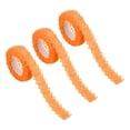 thumbnail image 1 of Unique Bargains 0.7' Wide 2 Yards Self-Adhesive Lace Tape Ribbon Stickers Masking Cotton Decorative for Craft, Orange 3 Pack, 1 of 8