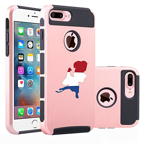 For Apple (iPhone 8 Plus) Shockproof Impact Hard Soft Case Cover Netherlands...