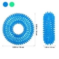 thumbnail image 2 of MUSEYA 2 Pcs Small Dog Chew Toy TPR Blue Spiked Texture for Pet Supplies, 2 of 6