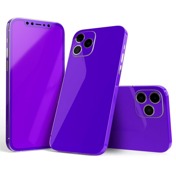 DesignSkinz Solid Purple Full-Body Skin Decal Wrap Cover for iPhone 16