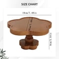 thumbnail image 4 of Rustic Flower-Shaped Wood Cake Stand – Acacia Wood Dessert Riser, Multi-Use Serving Tray, Farmhouse Cake Pedestal, Home & Event Food Display Holder, 4 of 6