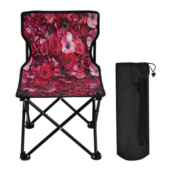 BZSMCE Camping Chairs Modern Crimson Cascade Pattern Folding chair