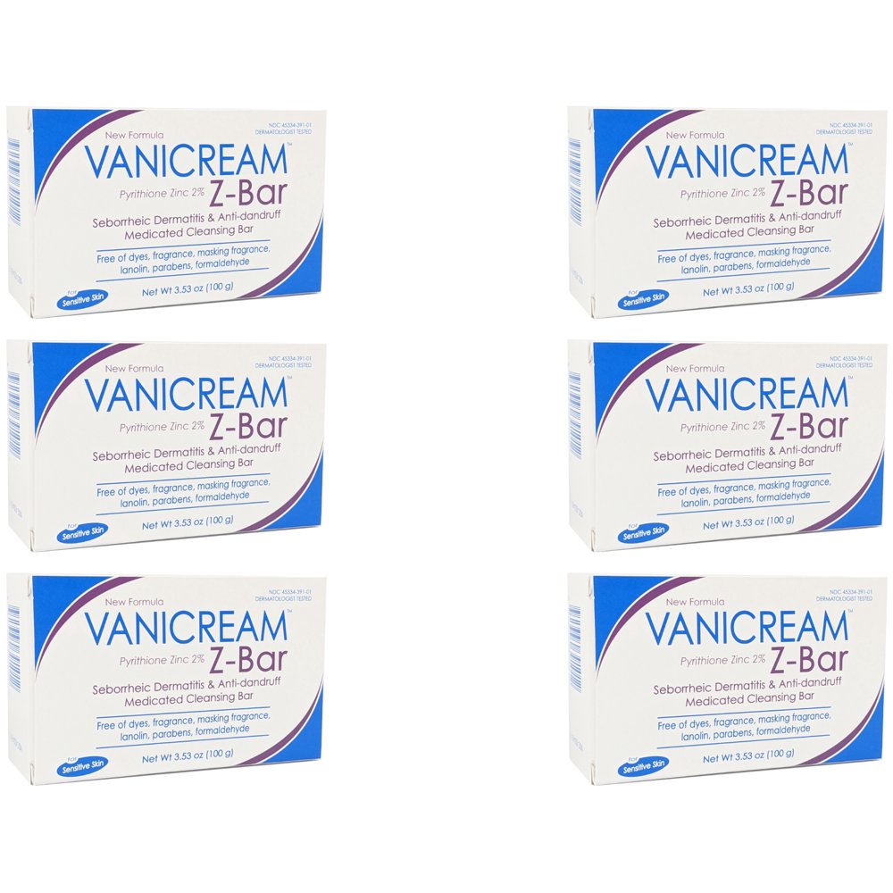 6 Pack Vanicream ZBar medicated cleansing bar for sensitive skin 3