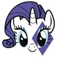 thumbnail image 2 of Girl's My Little Pony Rarity Purple Face  Graphic Tee White Small, 2 of 5
